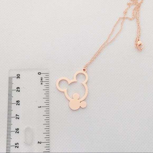 Disney Double Mickey Mouse Pendant Necklace NWT - Picture 6 of 8